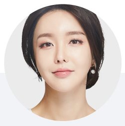 얼굴 전체 원형 모델 사진